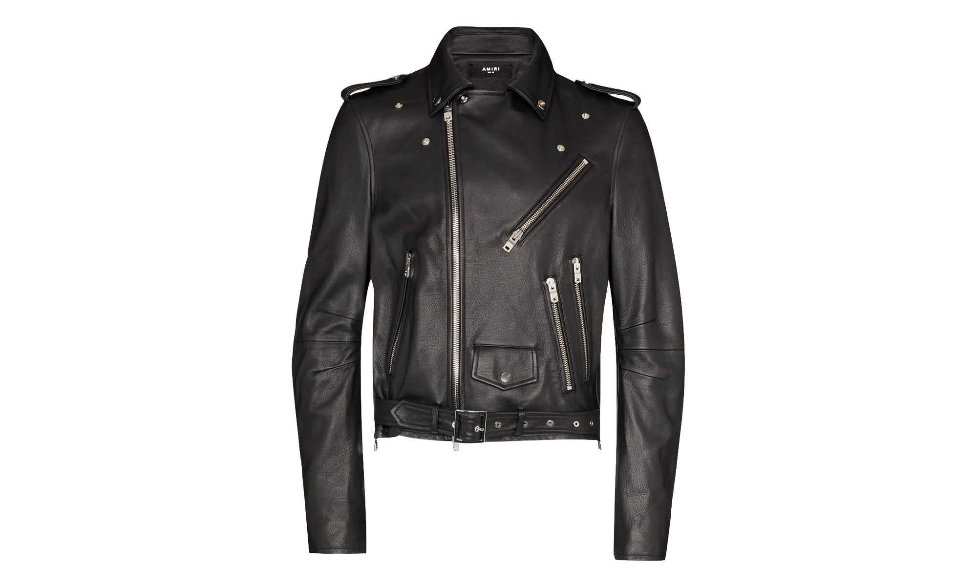 Leather Motorcycle Jacket "Black" MLJ033 001