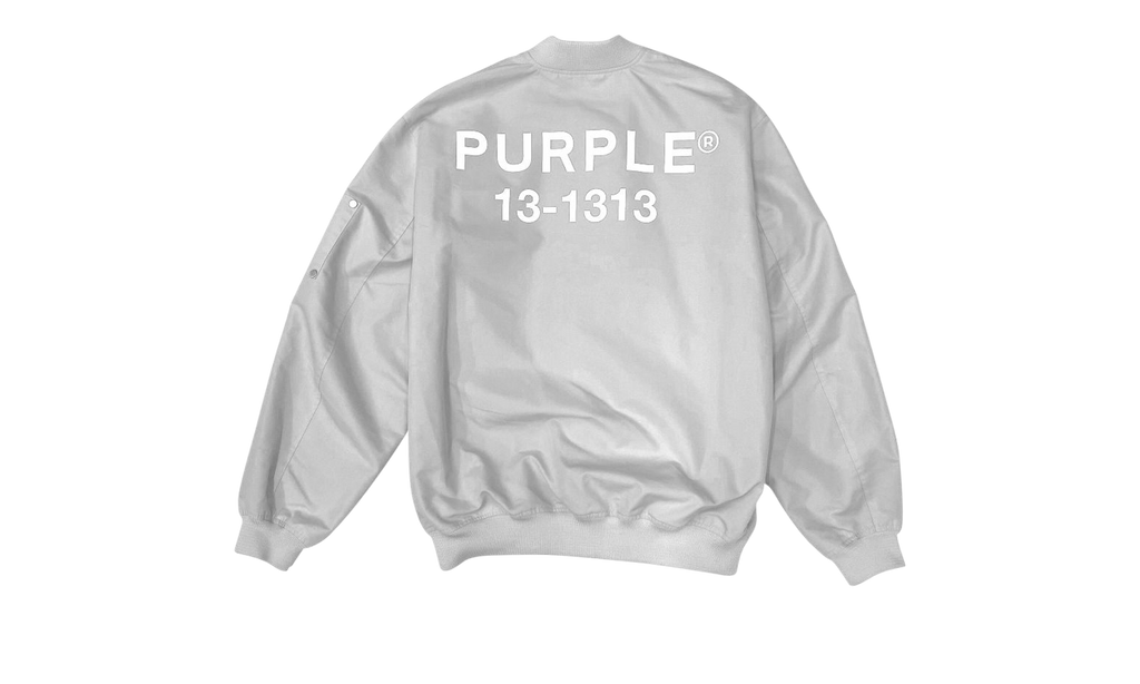 COTTON POLY OVERSIZED BOMBER "White" P631 WWOB423