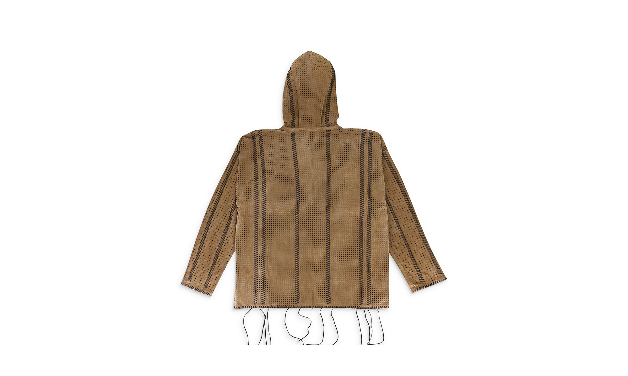 PERFORATED WHIP HOODIE "Mink/Charcoal" SS22MLH002