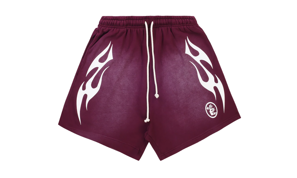 Flame Shorts "Burgundy / White" HSR099