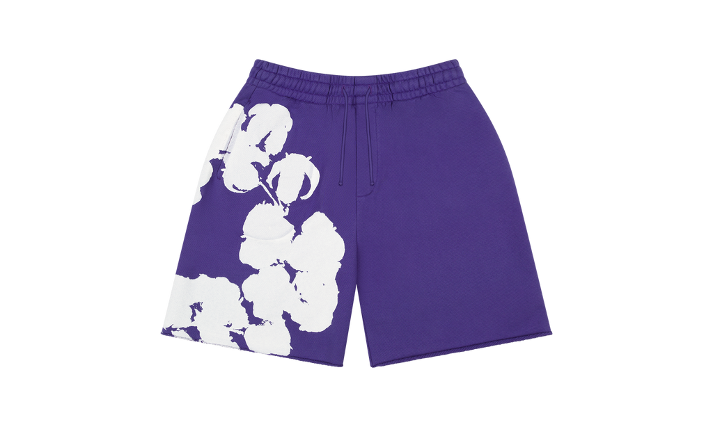 Big Cotton Wreath Sweat Shorts "Purple" DT097