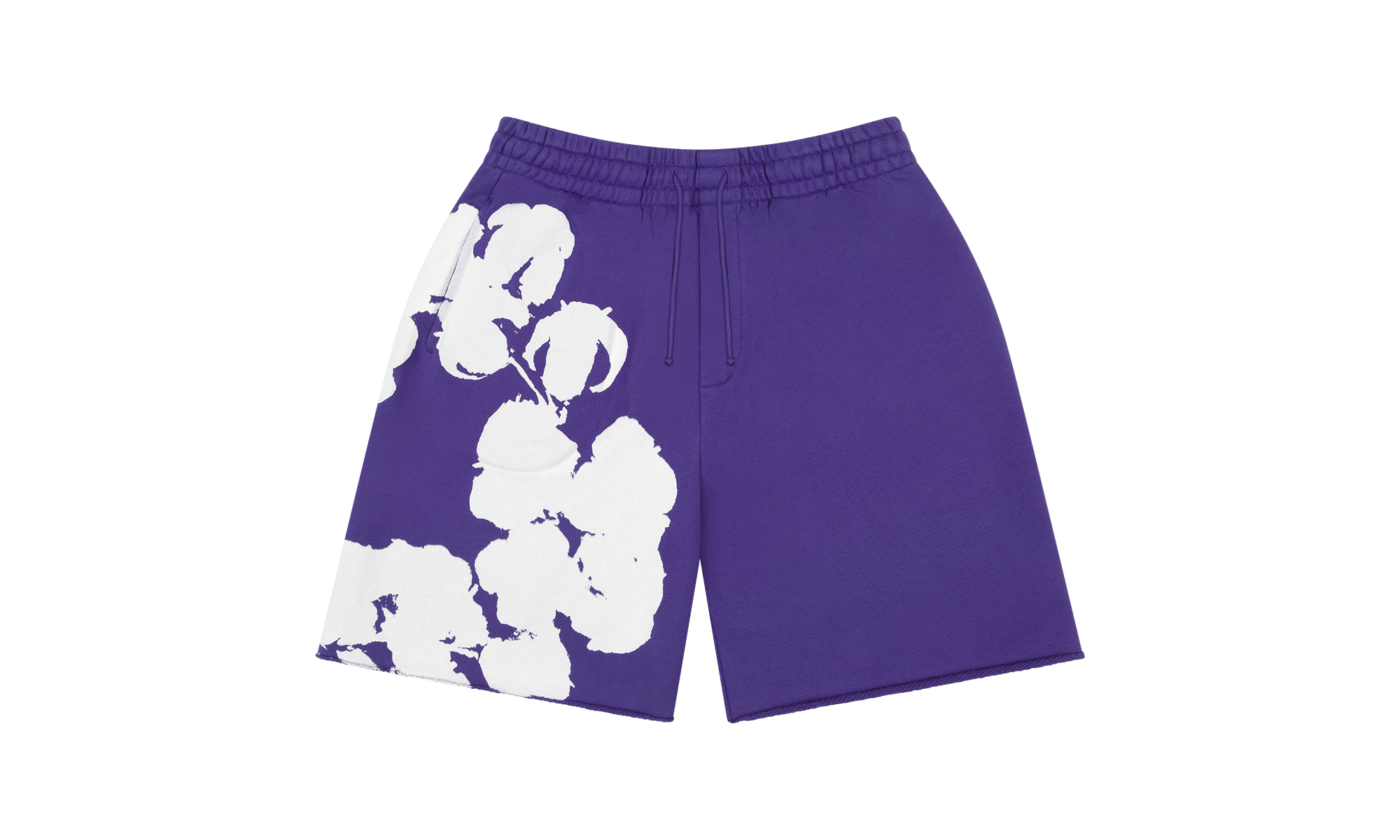 Big Cotton Wreath Sweat Shorts "Purple" DT097