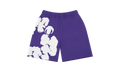 Big Cotton Wreath Sweat Shorts "Purple" DT097