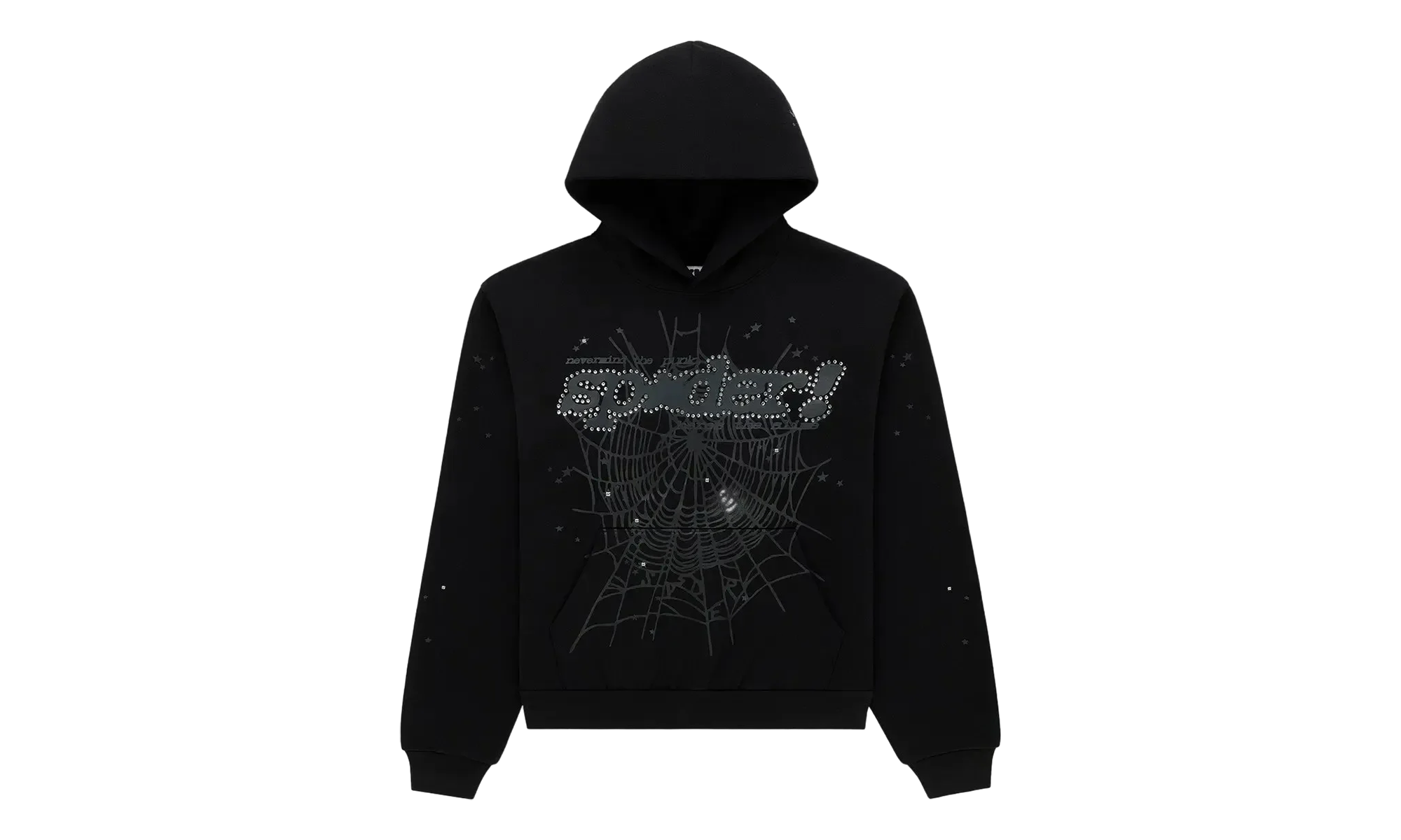 Rhinestone Punk V2 Hoodie "Black" SP5der337
