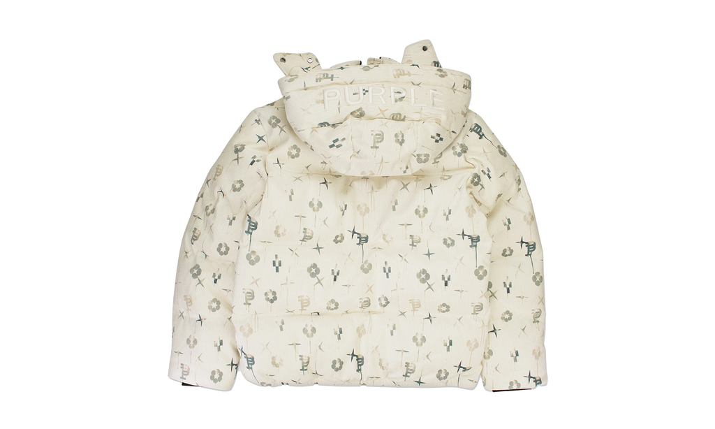 CORDUROY AOP JACKET "WHITE" PRP XOTW 0023