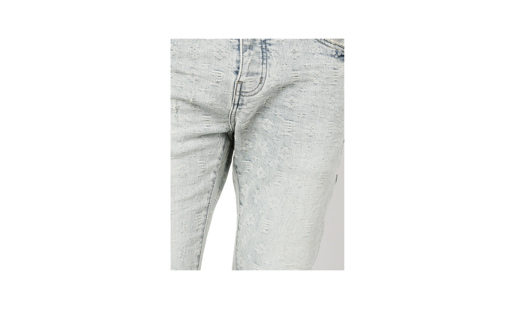 SUPERLIGHT INDIGO JACQUARD MONOGRAM "Blue" P001 SLIJ222