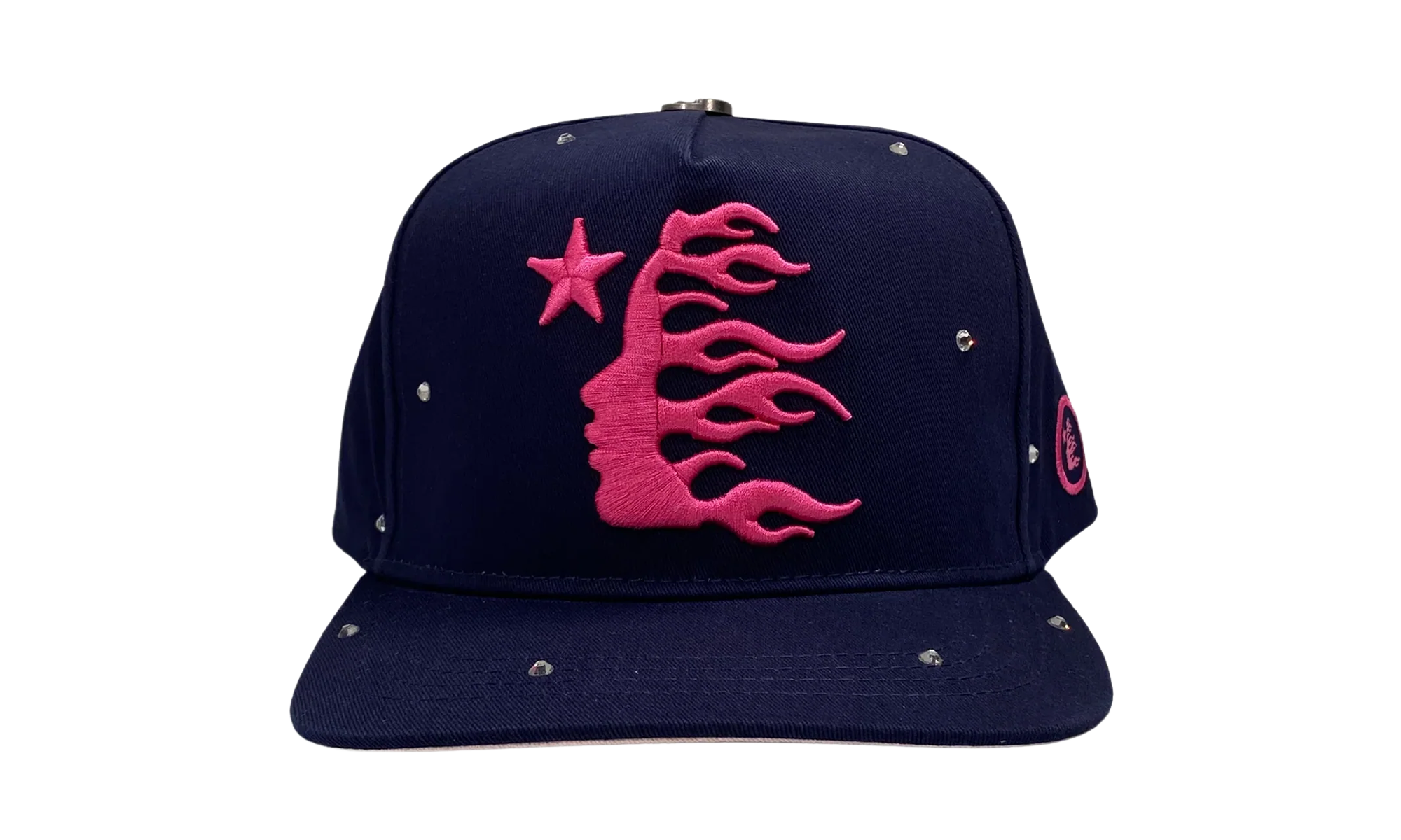 OG Logo Rhinestone Snapback Hat "Navy / Pink" HSR101