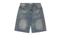 Colored Jeweled Stripe Denim Shorts "Blue" VX94A12L
