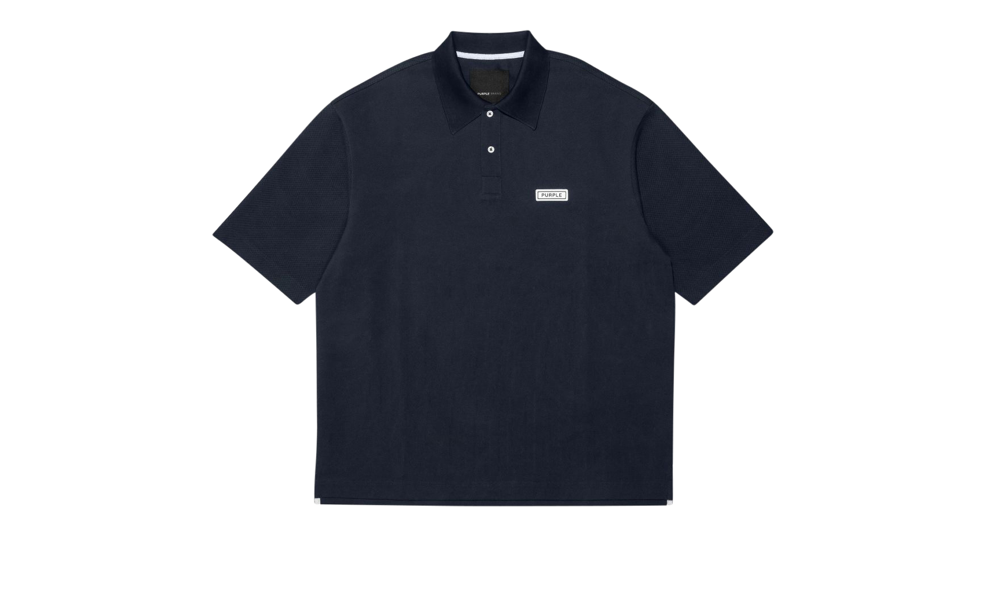 PIQUE OVERSIZED POLO "Black" P124 MPBB423