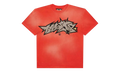 Crack Print T-Shirt "Red" HSR043