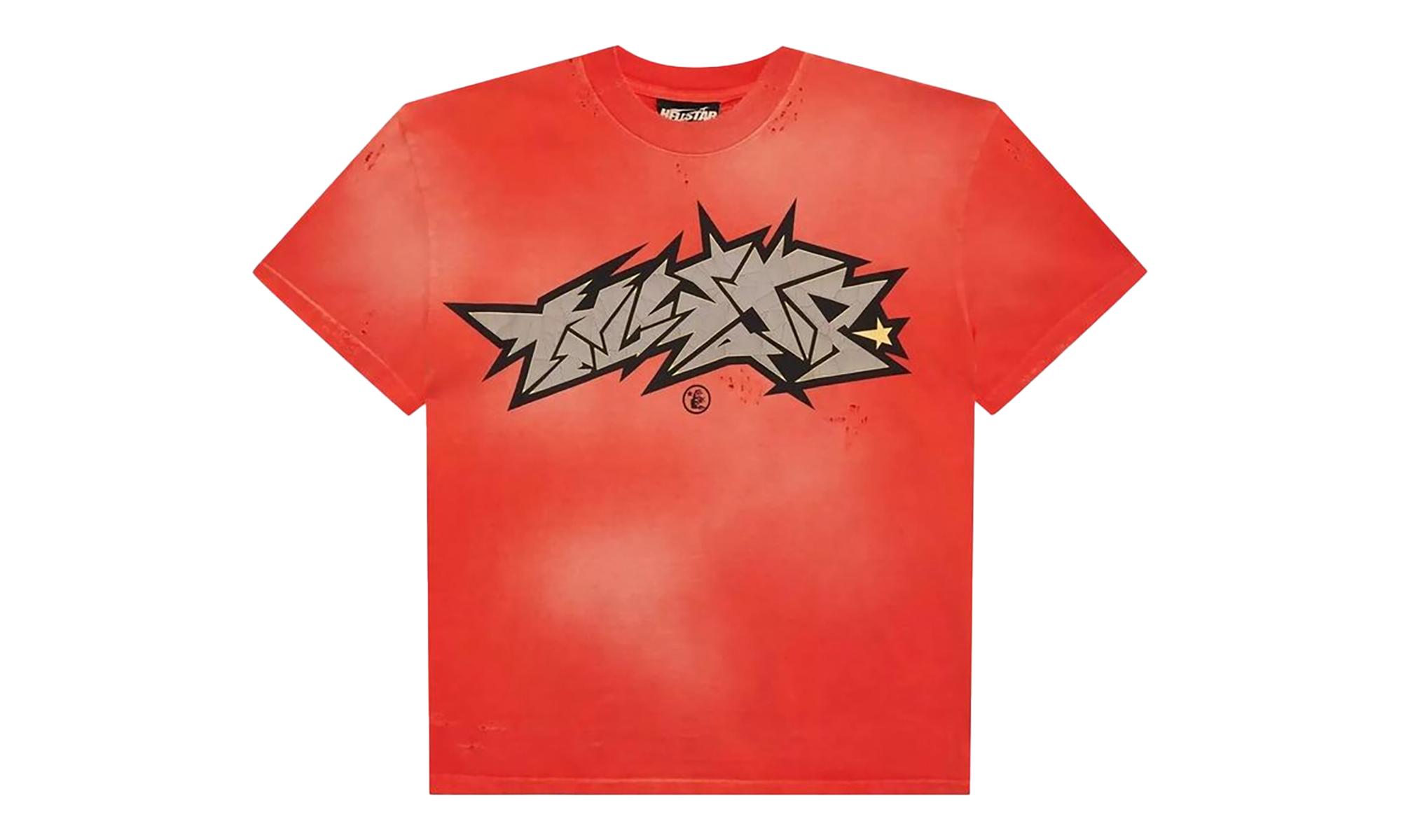 Crack Print T-Shirt "Red" HSR043