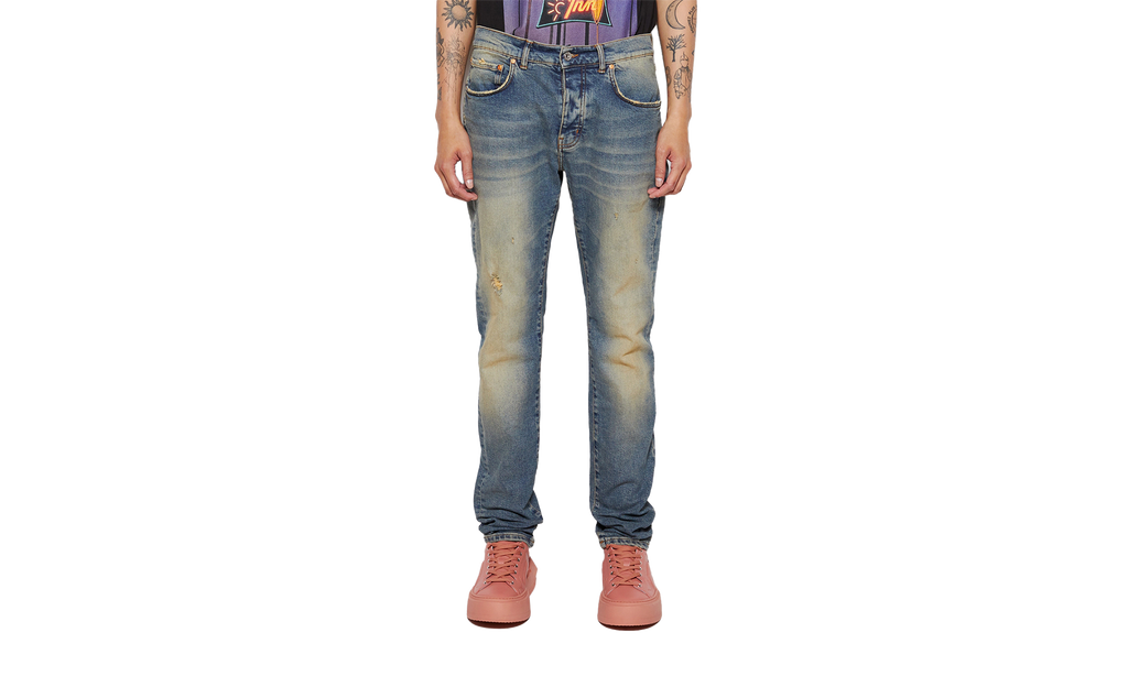 WORN MID INDIGO FADE "Blue" P001 WMIF123