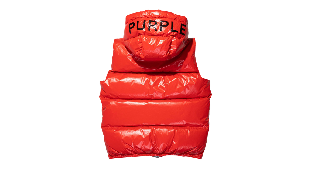 NYLON PUFFER VEST "Red" P623 PRDV423