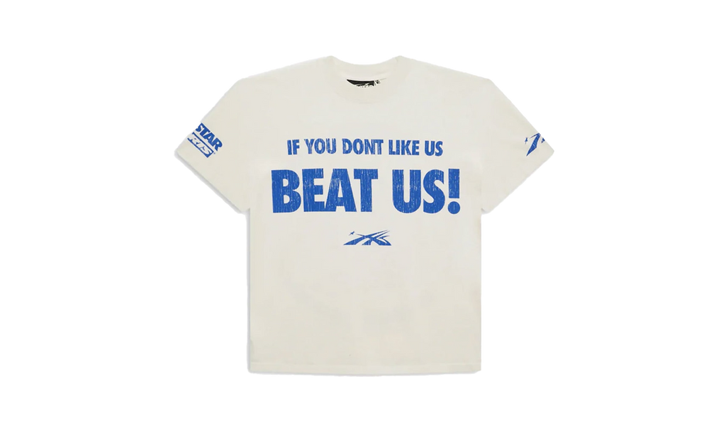 Hellstar Beat Us! T-Shirt "White/Blue" HSR060
