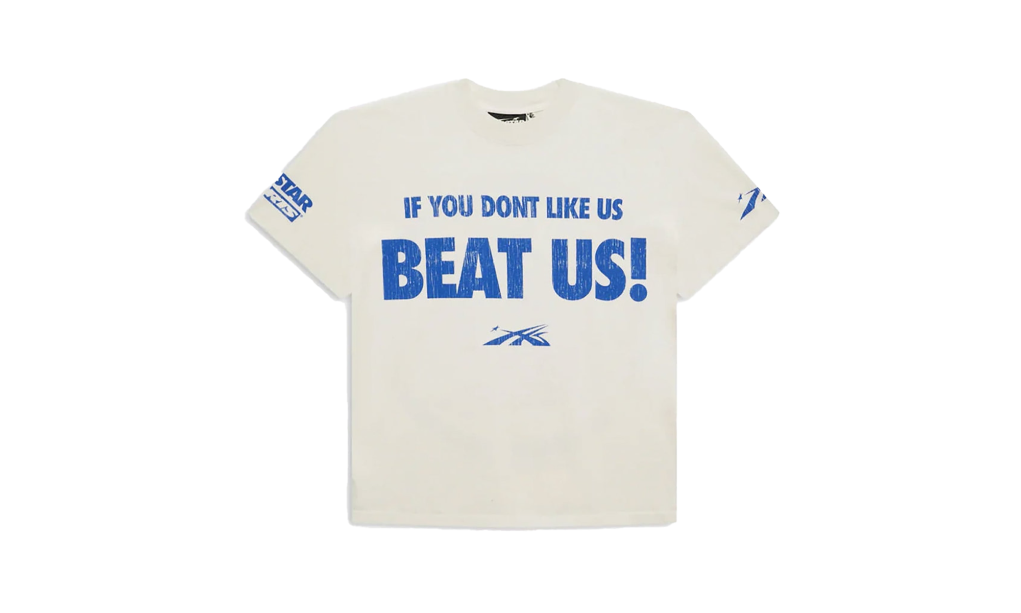 Hellstar Beat Us! T-Shirt "White/Blue" HSR060