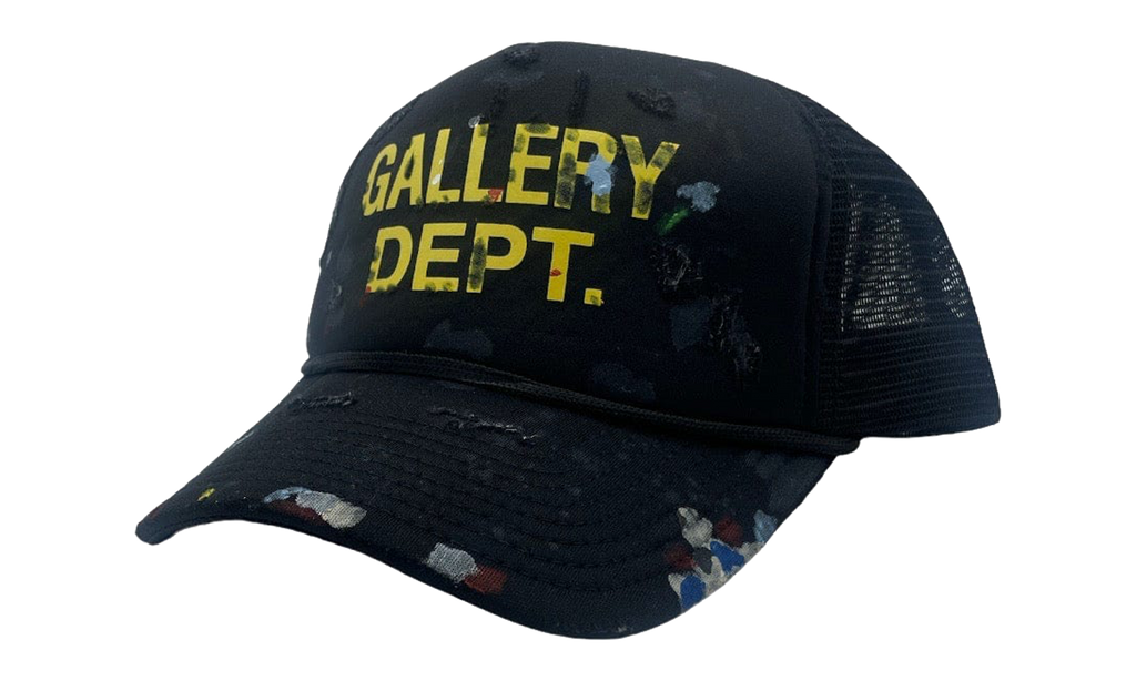 Distressed Paint Splatter Trucker Hat "Black" GD133