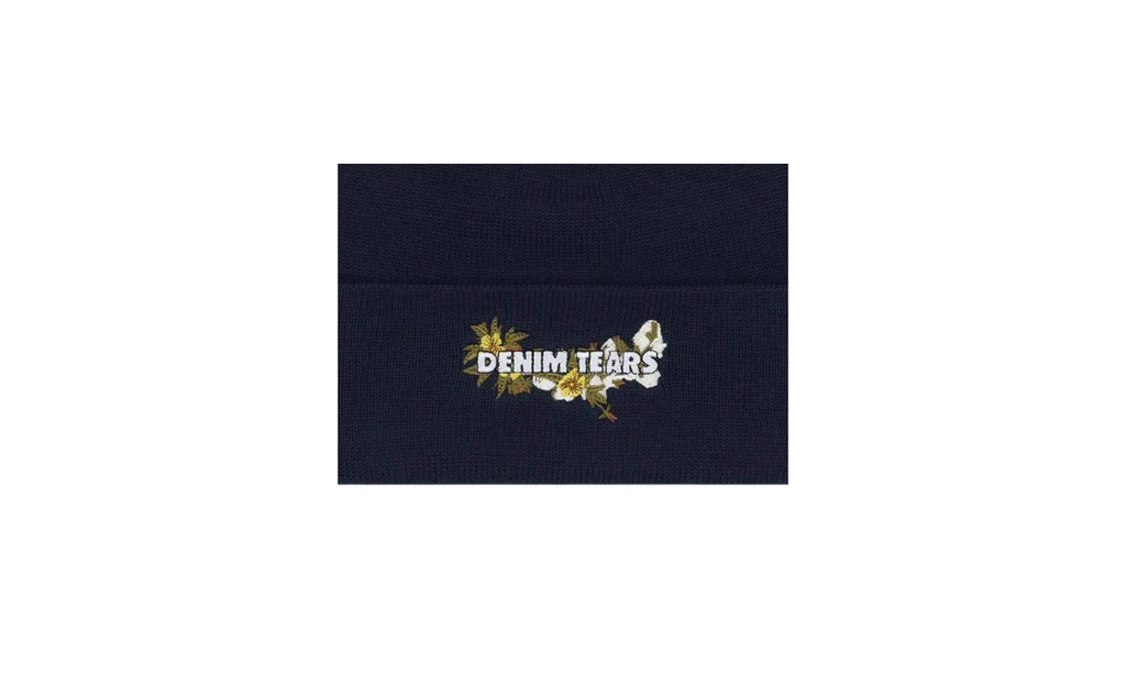 Floral Beanie "Navy" DT266