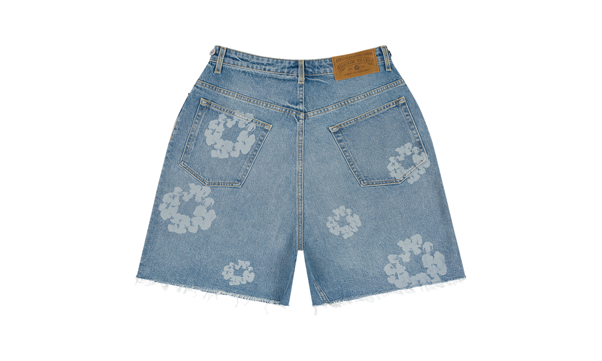 Laser Wreath Denim Short "Blue" DT153