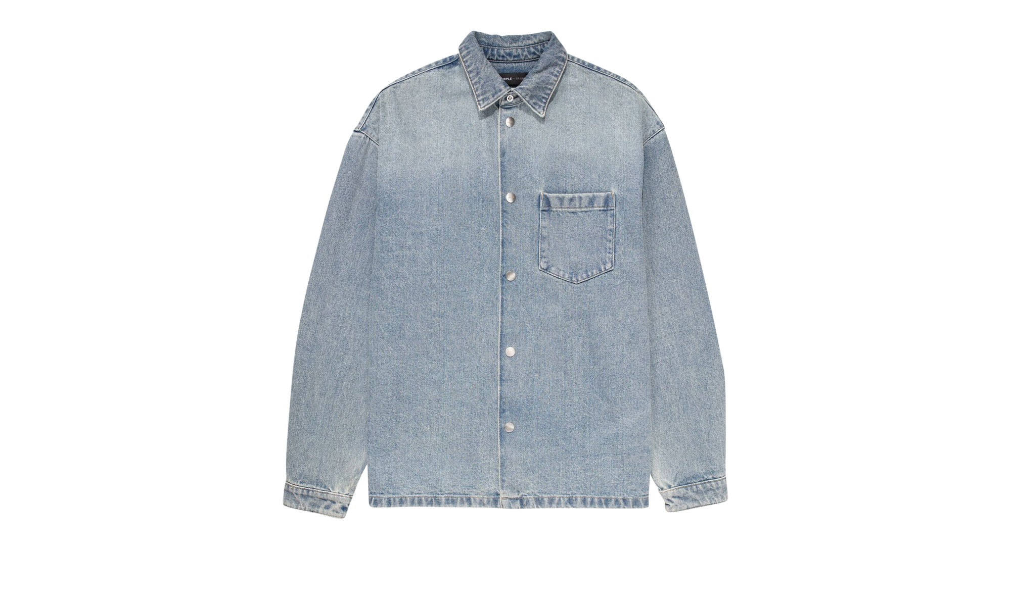 INDIGO SNAP FRONT SHIRT JACKET "Blue" P034 ISSJ223