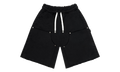 Distressed Carpenter Flat Shorts "Black" GS169
