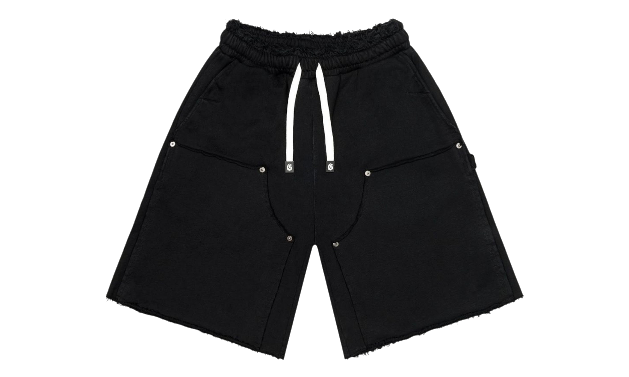Distressed Carpenter Flat Shorts "Black" GS169