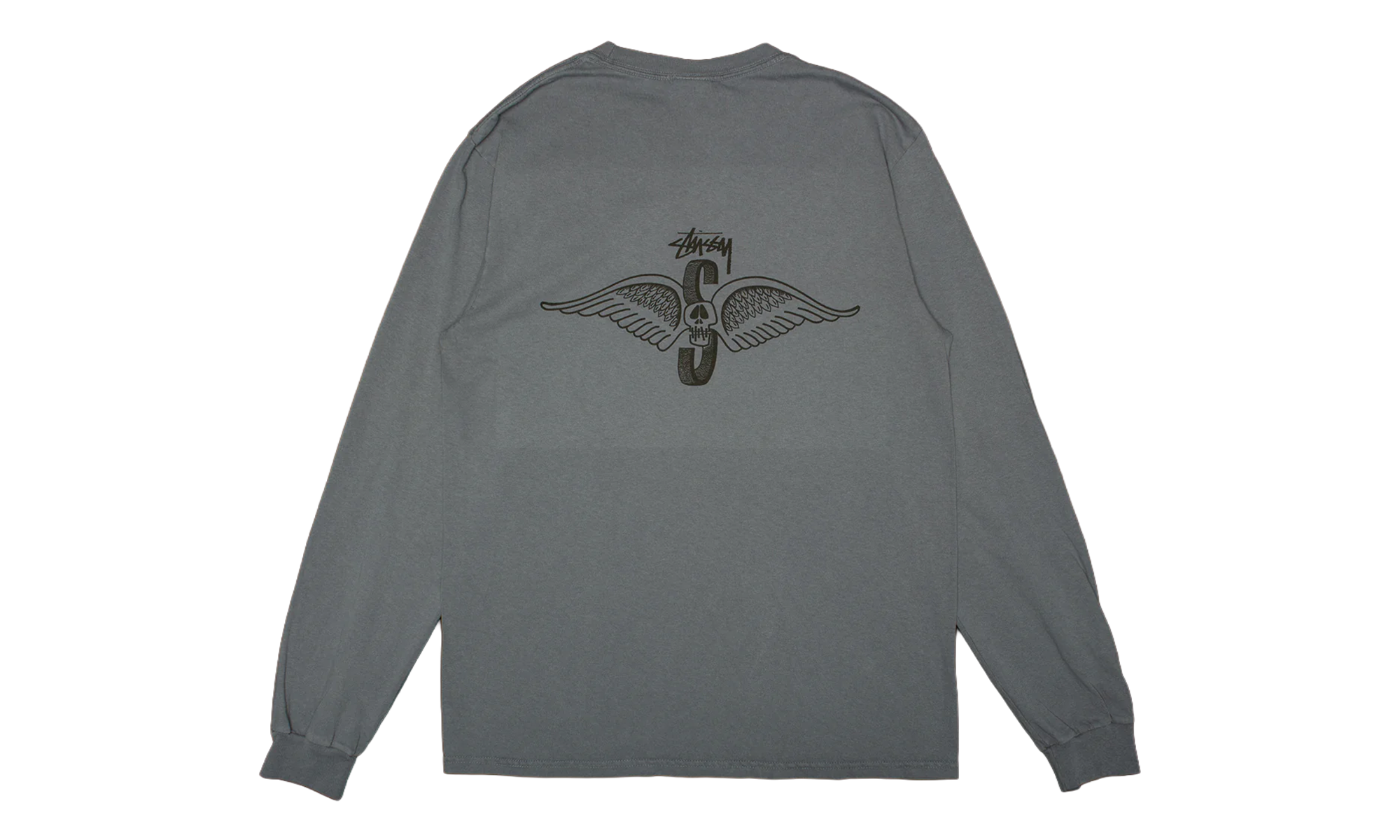 Skull Wings Pigment Dyed Long-Sleeve "Navy" STUS368