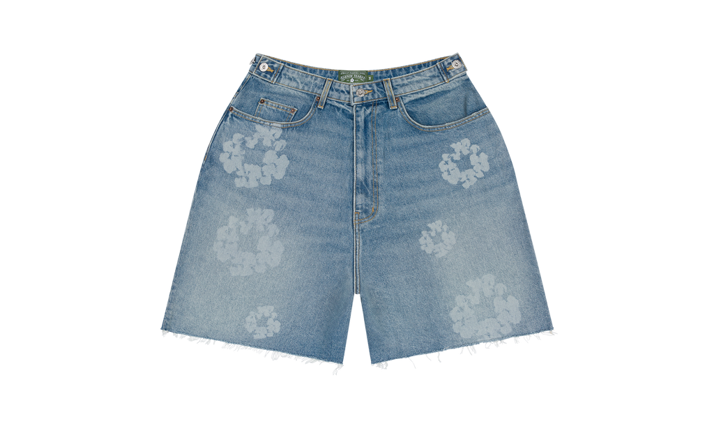 Laser Wreath Denim Short "Blue" DT153