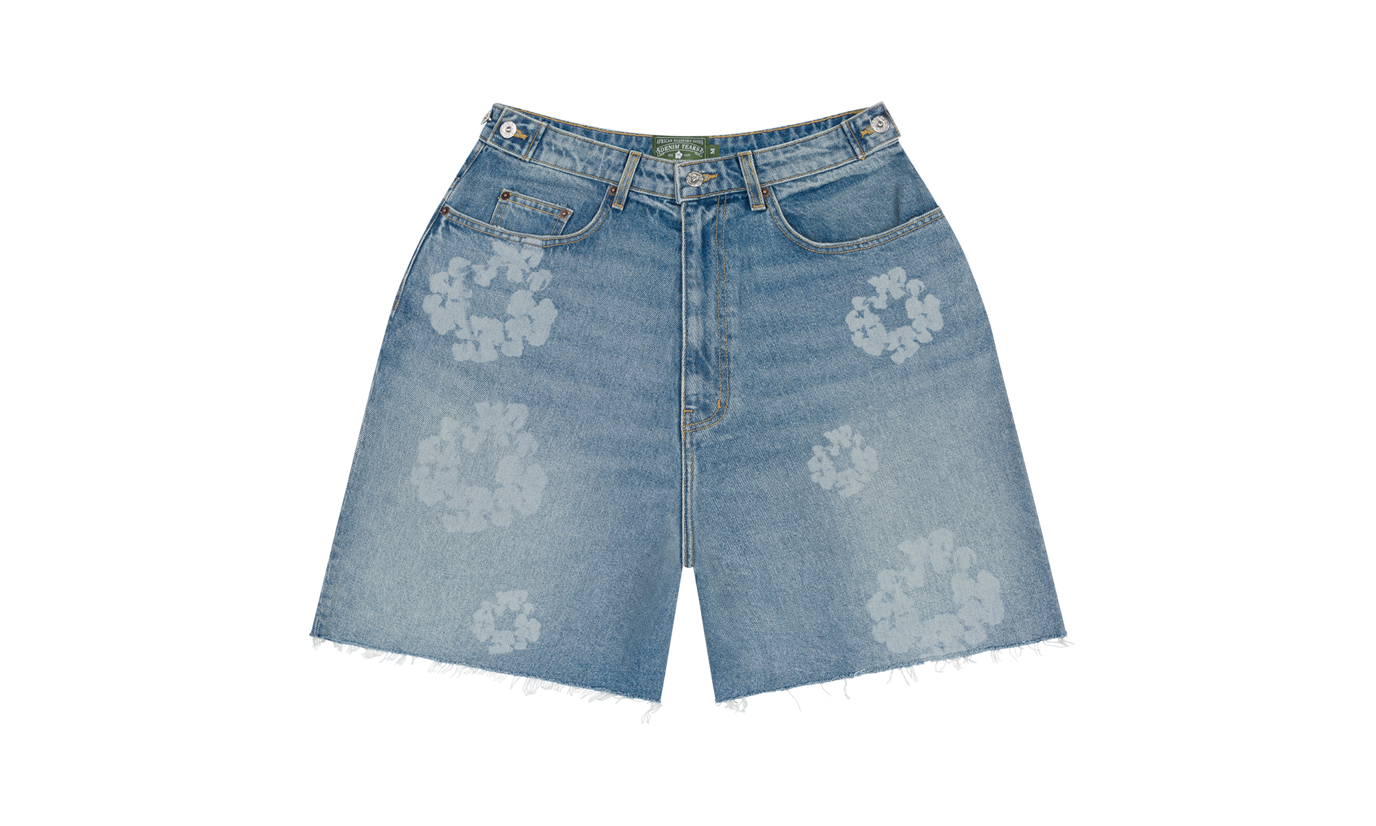 Laser Wreath Denim Short "Blue" DT153