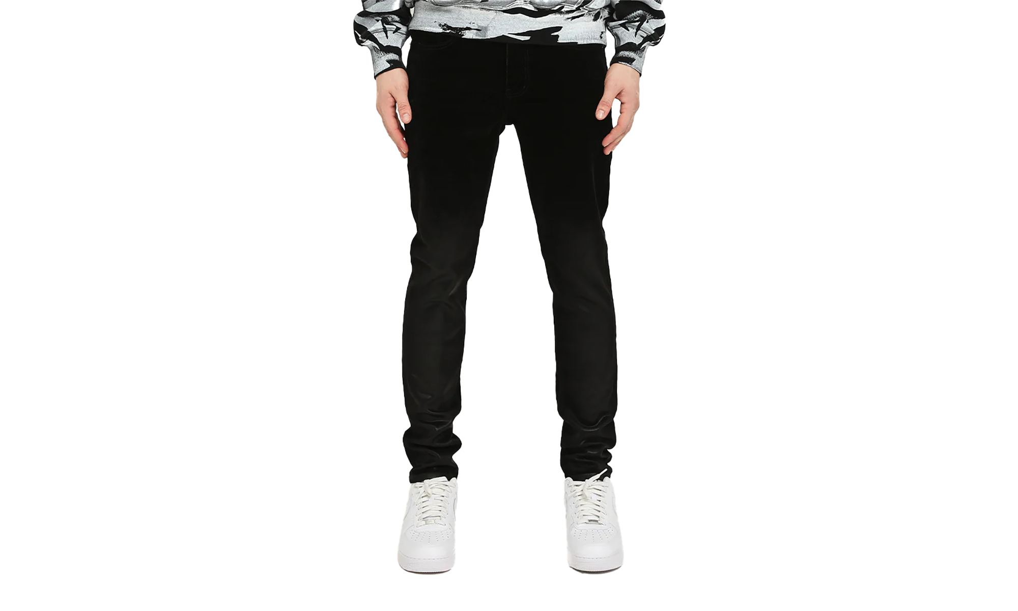 Flock Dipped "Black - Skinny Fit" P001 SFDB429