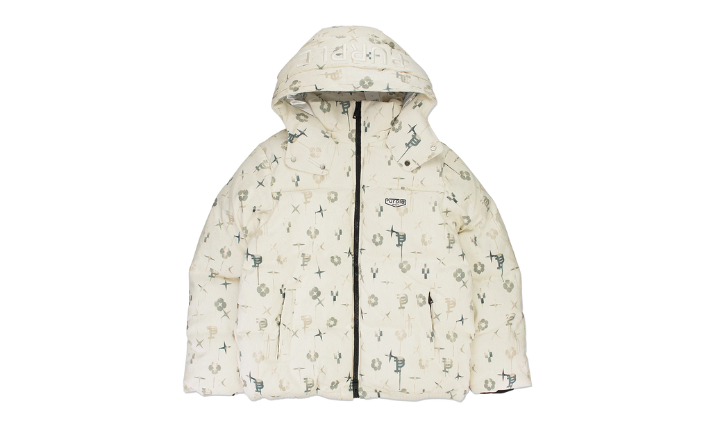 CORDUROY AOP JACKET "WHITE" PRP XOTW 0023