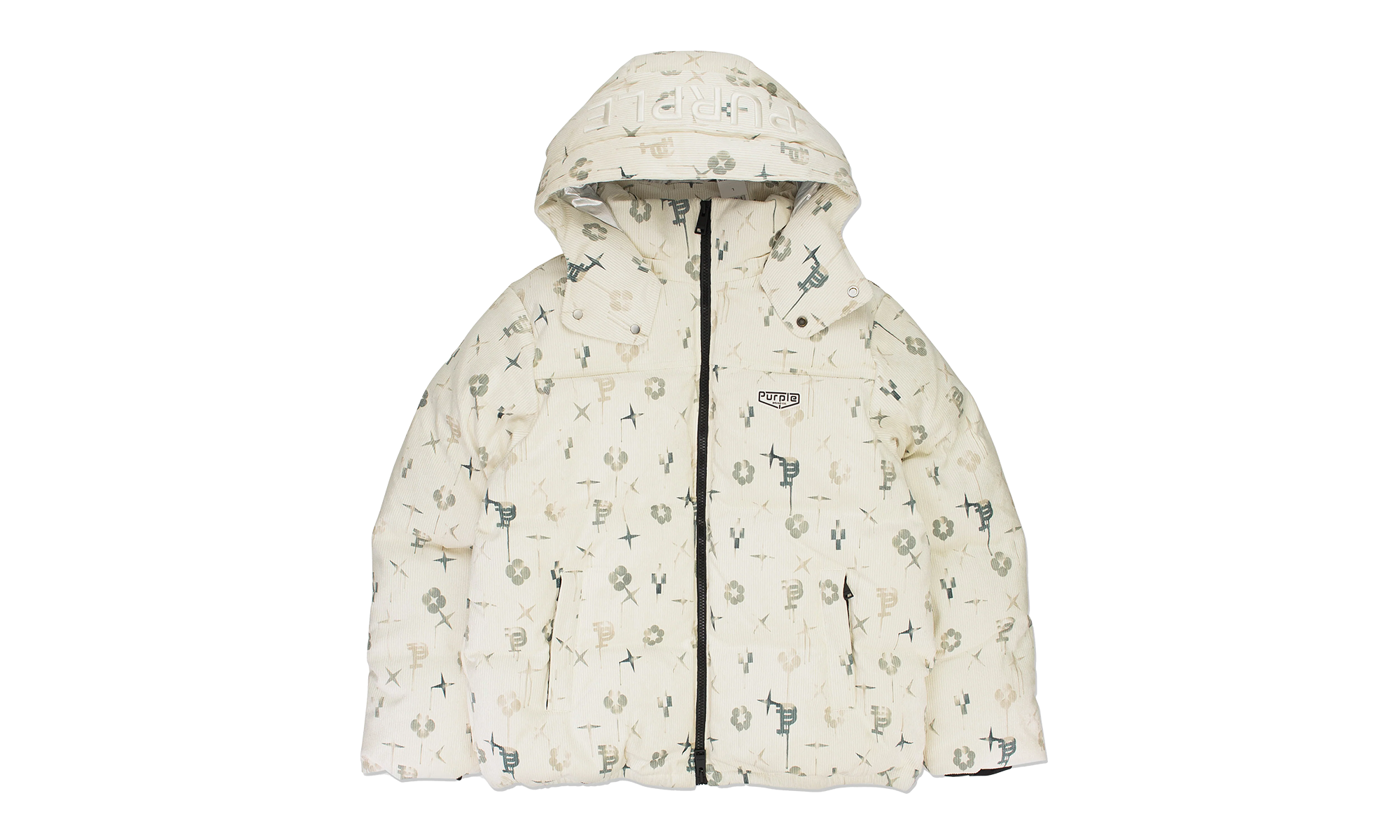 CORDUROY AOP JACKET "WHITE" PRP XOTW 0023
