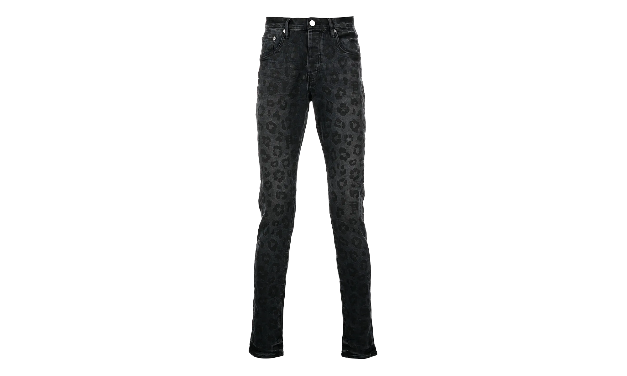 Monogram Leopard Print Jeans "Black" P001 BMLP222