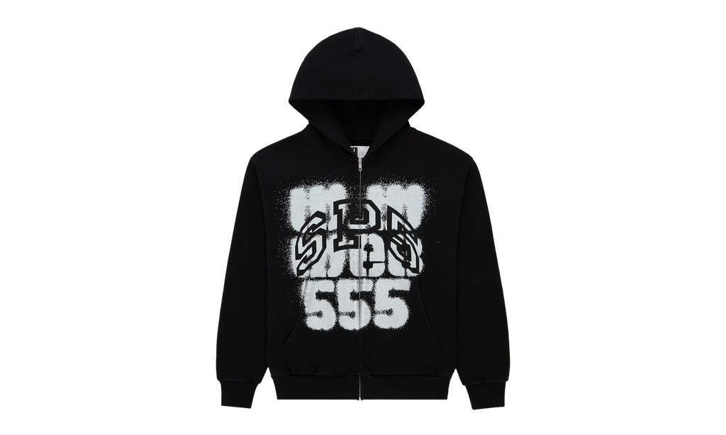 SP555 ZIP HOODIE "Black" SP5der300