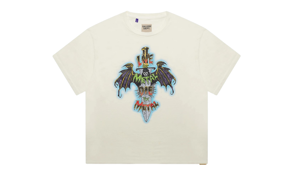 Live For Metal Short Sleeve Tee Shirt "White Multi" GD106