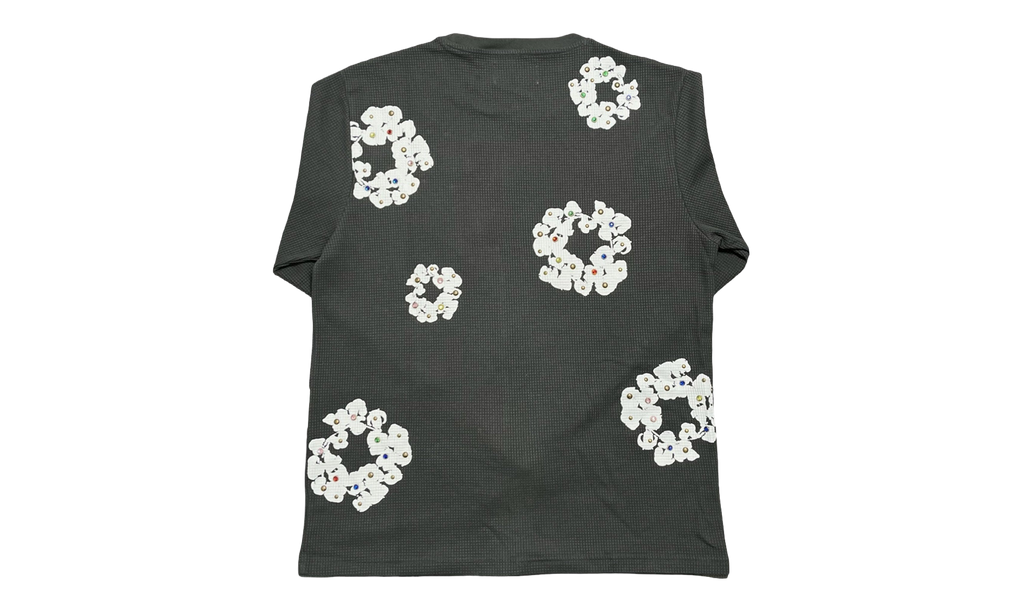 Rhinestone Cotton Wreath Thermal "Vintage Black" DT031