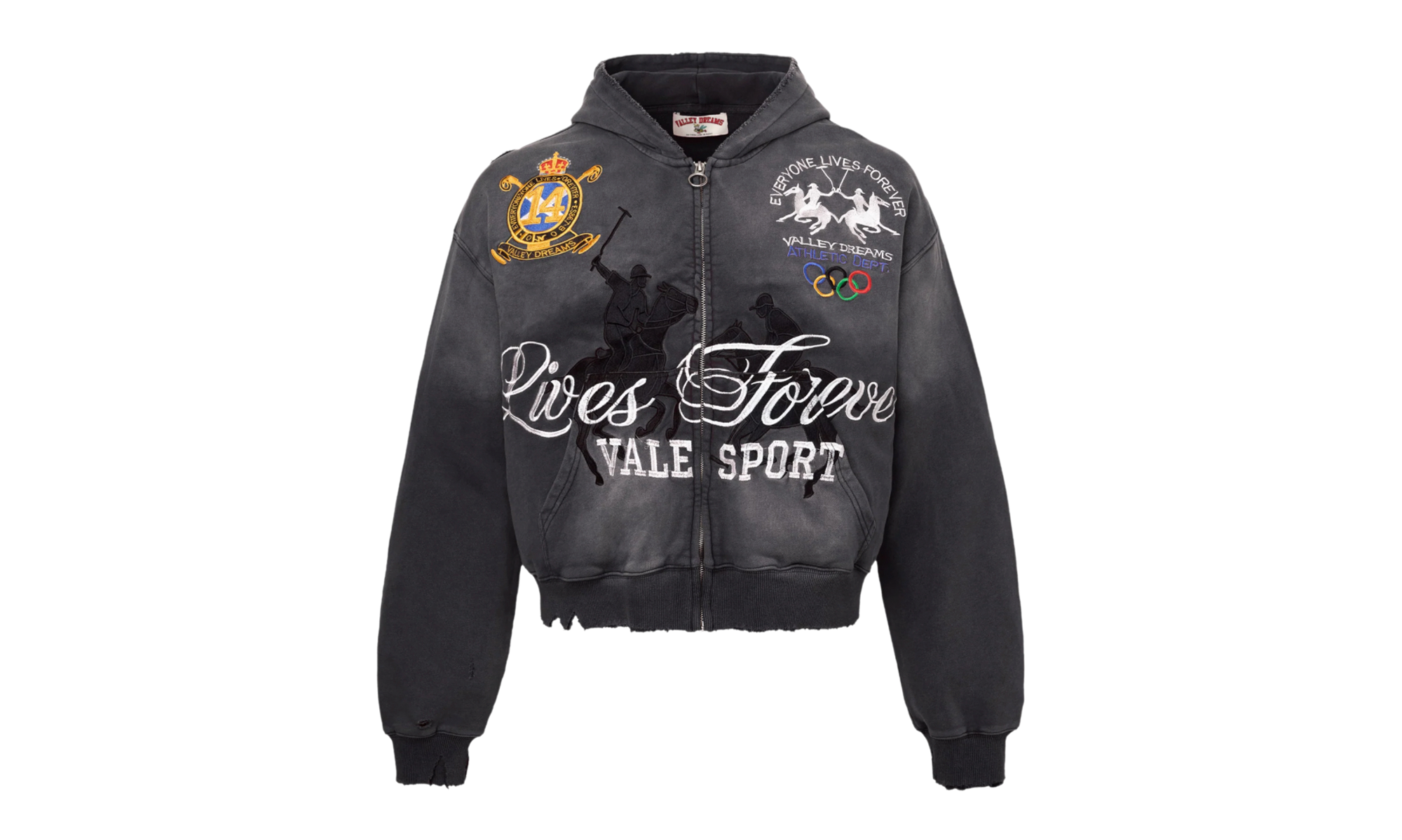 Black Rock Zip-Up Hoodie "Black" VAL181