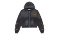 Reborn Waffle Knit Zip Up "Black" VAL139