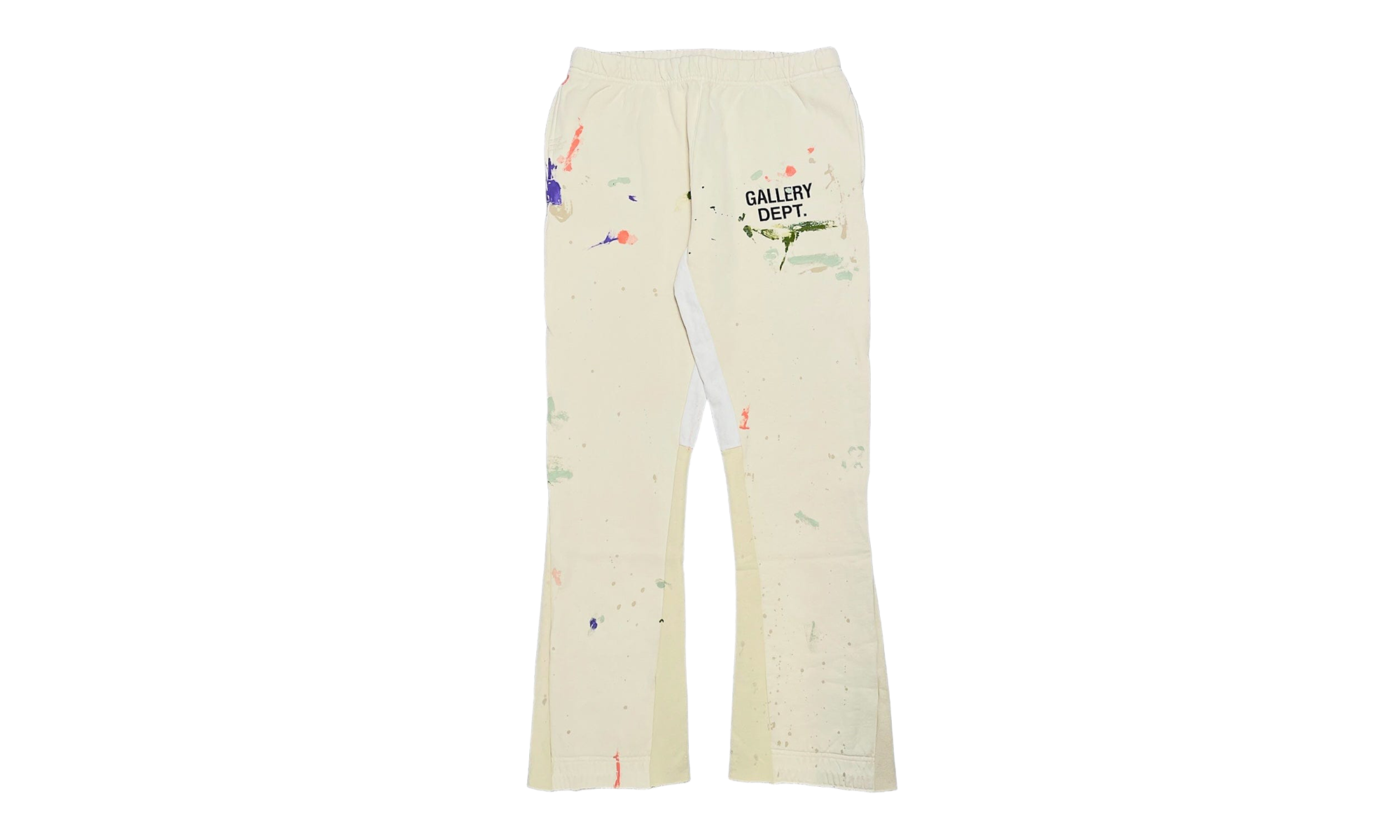 GD Logo Paint Splatter Flare Sweatpants "Cream Black Multi" GDGLFSC