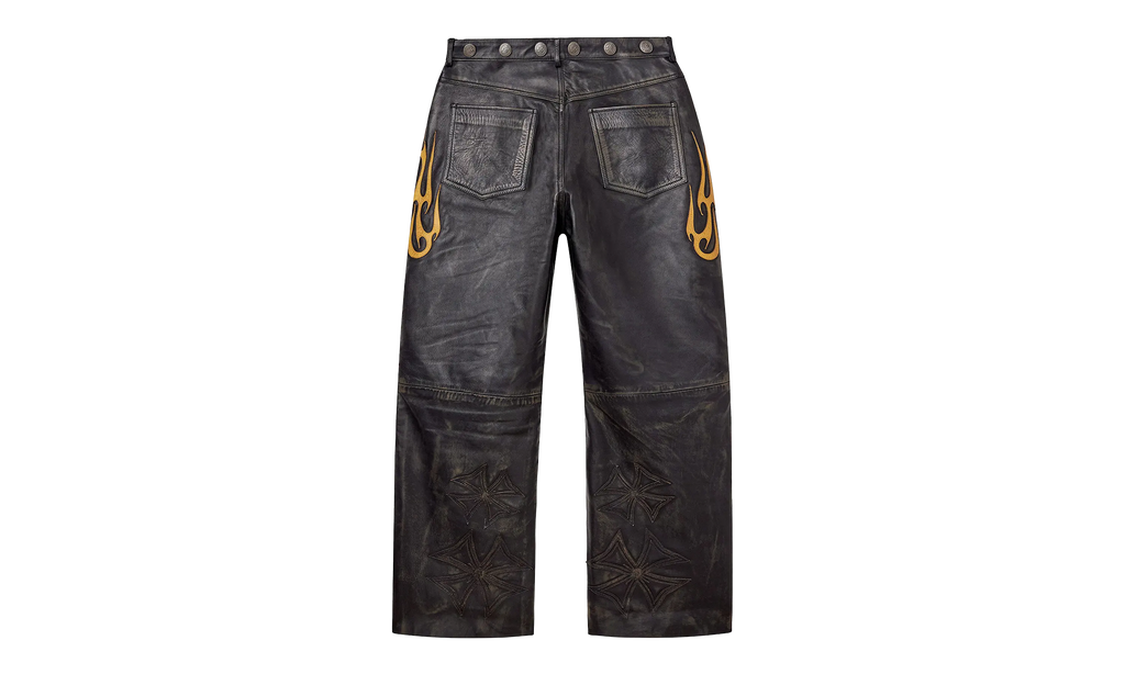 La Flare Leather Pants "Black / Yellow" VALE 10 011 VFLFLPB BK
