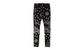 Black Cotton Flocked Bandana Skinny Jeans "Black" MDS050023