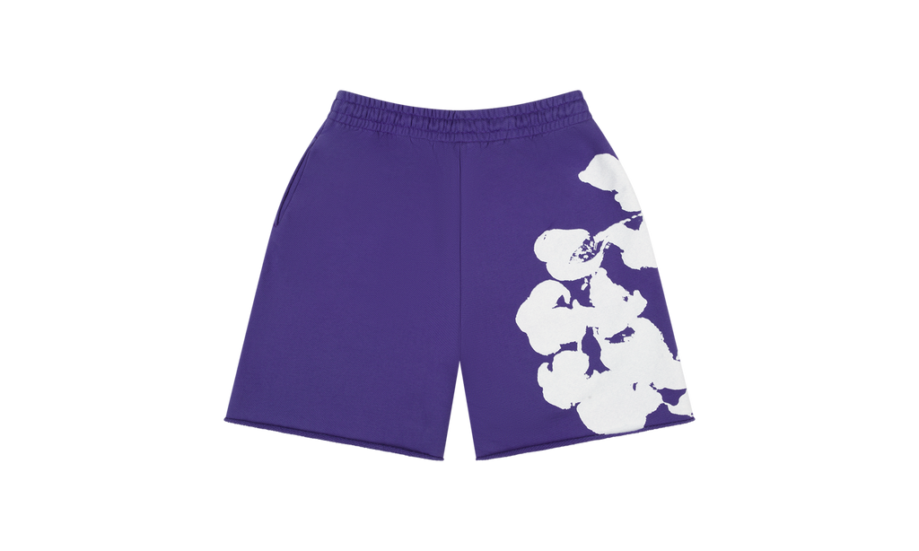 Big Cotton Wreath Sweat Shorts "Purple" DT097