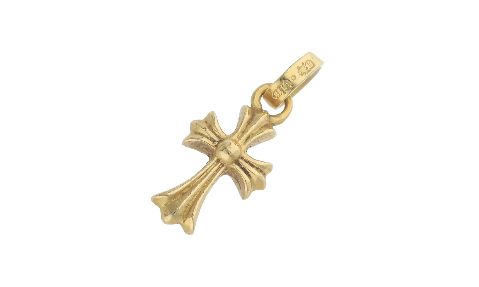 Baby Fat Cross Diamond Pave Pendant "Gold" CHRM0527