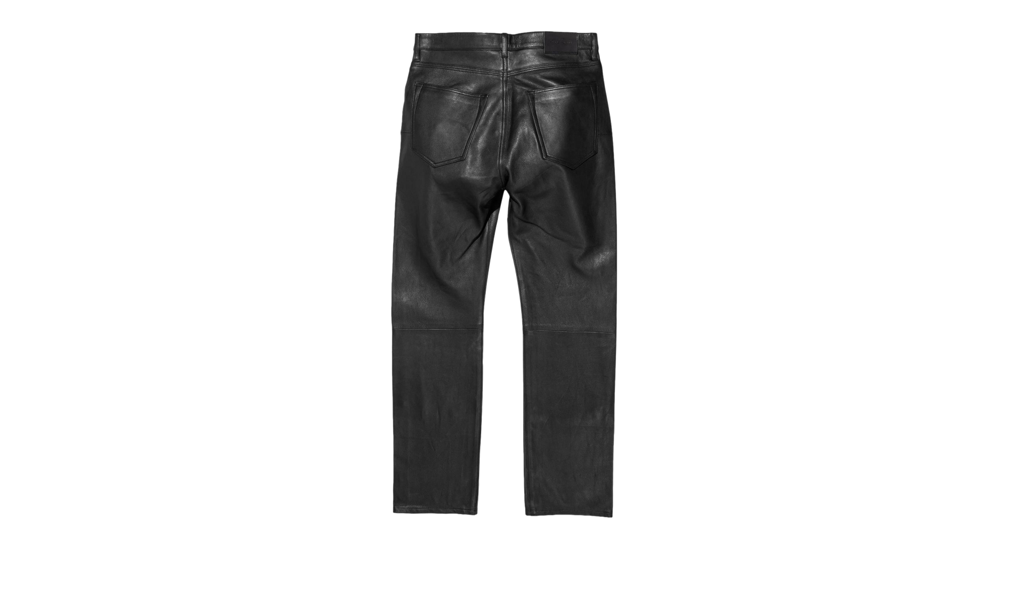LEATHER RELAXED FIT PANT "Black" P011 LBDP423
