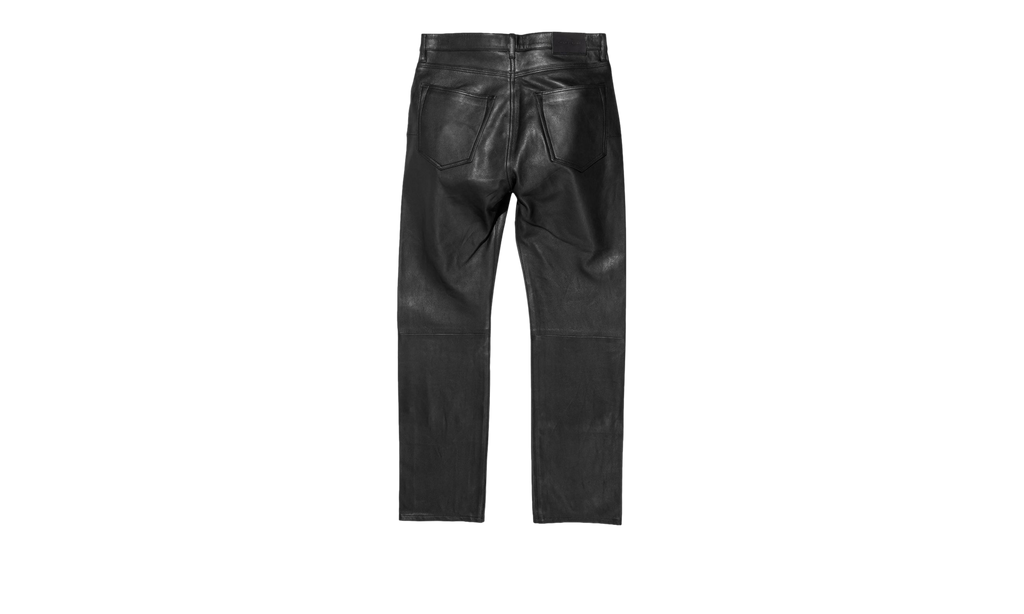 LEATHER RELAXED FIT PANT "Black" P011 LBDP423