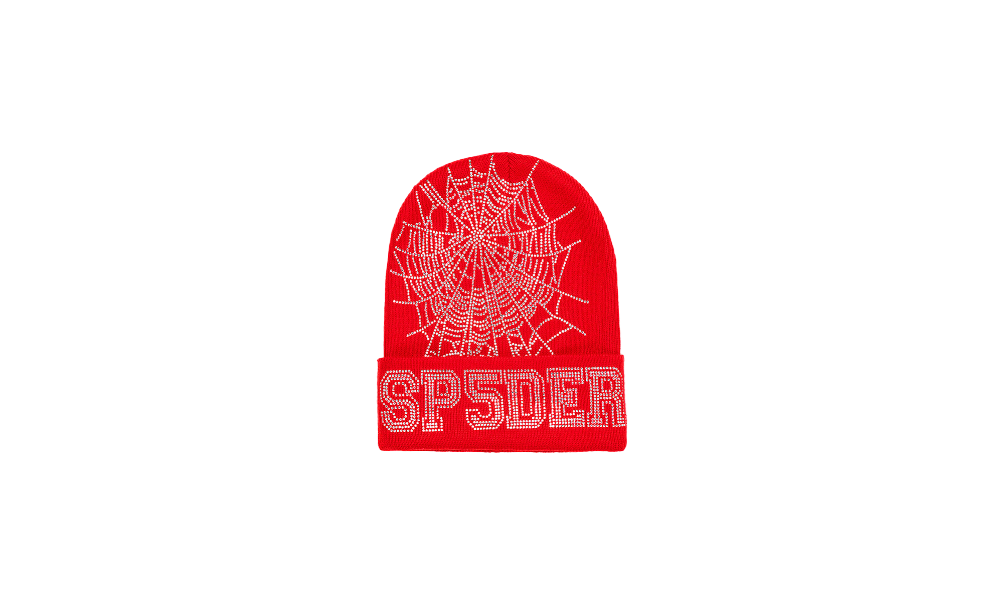 Rhinestone Web Beanie "Red" SP5der49