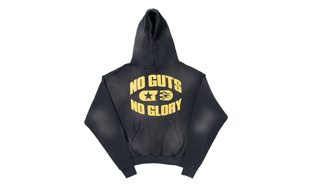 Hellstar No Guts No Glory Hoodie "BLACK" 9357 1FW230106NGNGH WASH