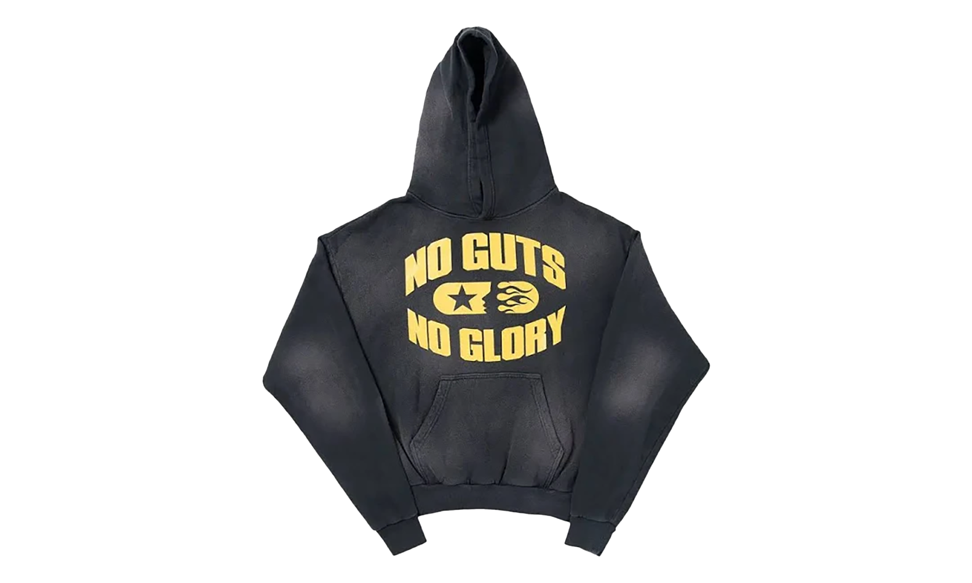 Hellstar No Guts No Glory Hoodie "BLACK" 9357 1FW230106NGNGH WASH