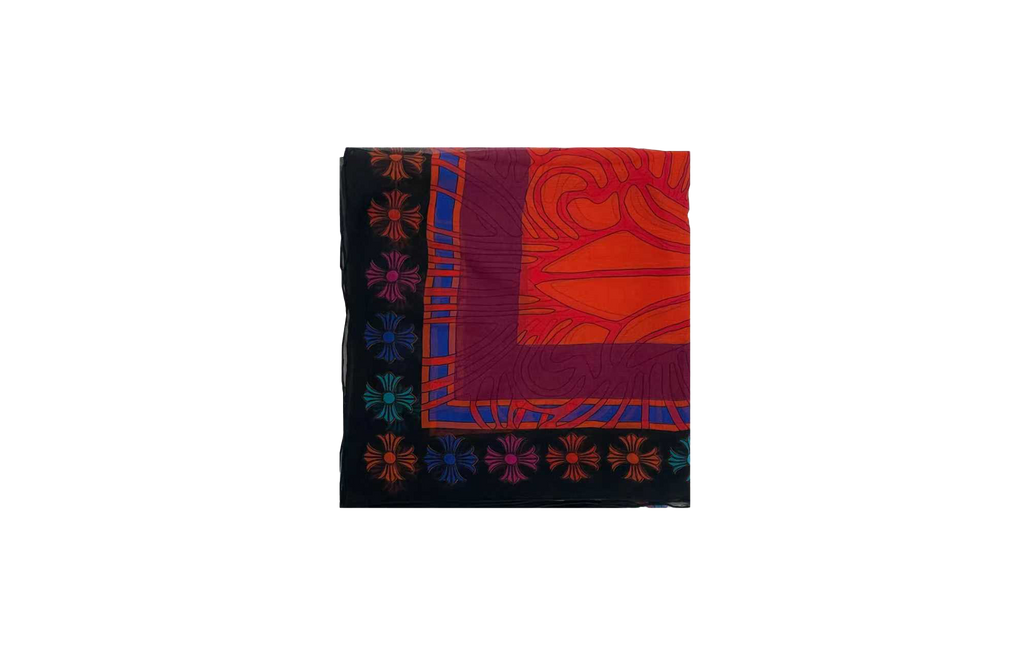 Mapplethorpe Multi-Color Cross Silk Scarf "Red" CHRM0519