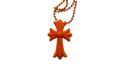 Silicrone Cross Necklace "Orange" CHRM0492