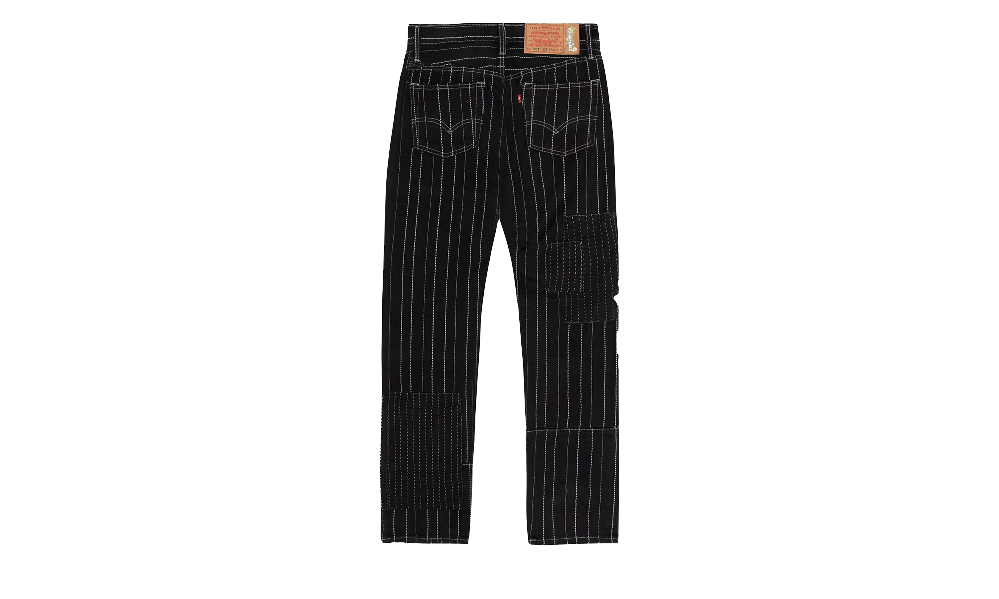 Peace Patchwork 501 Pants "Black" DT221